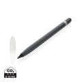 Aluminum inkless pen with eraser, grey