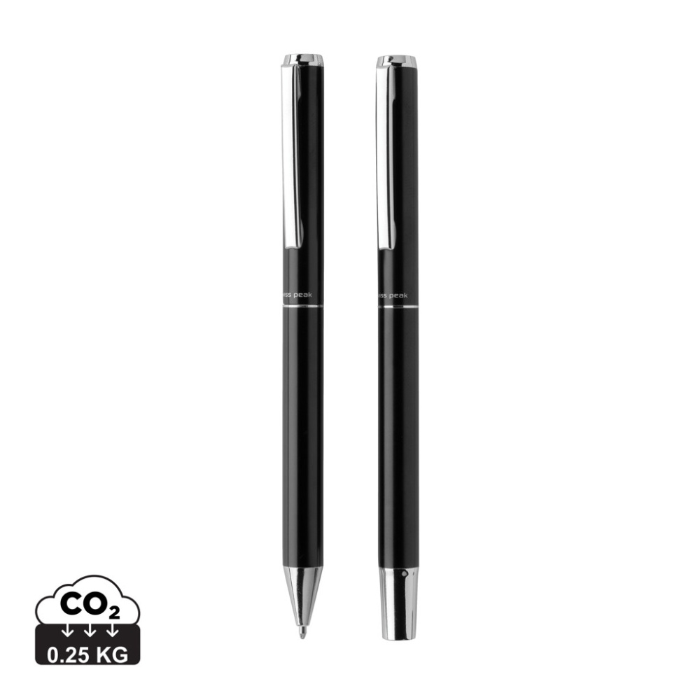Logotrade promotional items photo of: Swiss Peak Cedar RCS certified recycled aluminum pen set