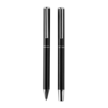 Logo trade corporate gift photo of: Swiss Peak Cedar RCS certified recycled aluminum pen set