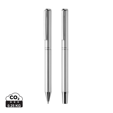 Logo trade business gift photo of: Swiss Peak Cedar RCS certified recycled aluminum pen set