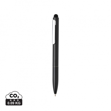 Logo trade promotional gift photo of: Kymi RCS certified recycled aluminium pen with stylus