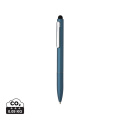 Kymi RCS certified recycled aluminium pen with stylus, royal blue