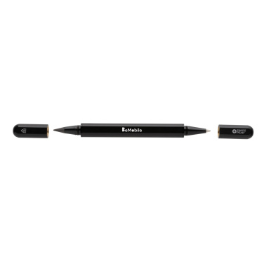 Logo trade promotional merchandise picture of: Swiss Peak Storm RCS recycled aluminum dual tip pen