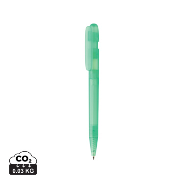 Logotrade advertising products photo of: Devin GRS certified RABS pen transparent