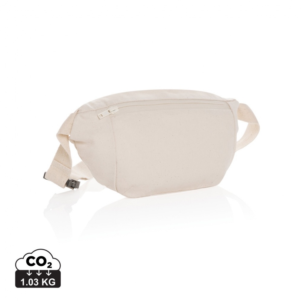 Logo trade promotional giveaways image of: Impact AWARE™ 285gsm rcanvas hip bag undyed