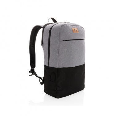 Logo trade promotional products picture of: Modern 15.6" USB & RFID laptop backpack PVC free