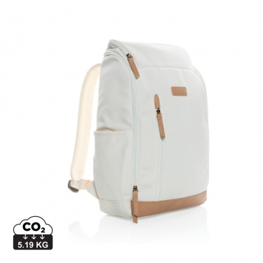 Logotrade promotional item picture of: Impact AWARE™ 16 oz. recycled canvas 15" laptop backpack