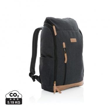 Logotrade promotional merchandise picture of: Impact AWARE™ 16 oz. recycled canvas 15" laptop backpack