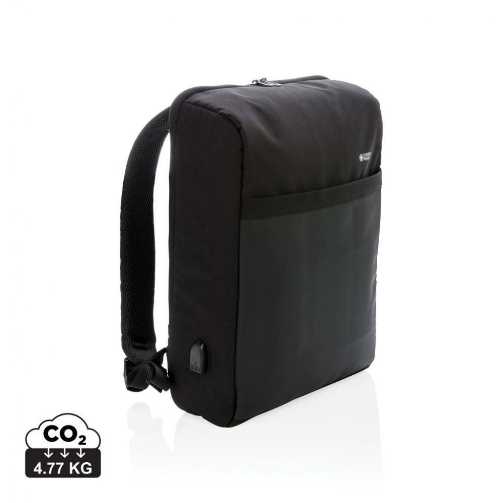 Logo trade business gift photo of: Swiss Peak 15" anti-theft RFID & USB backpack PVC free