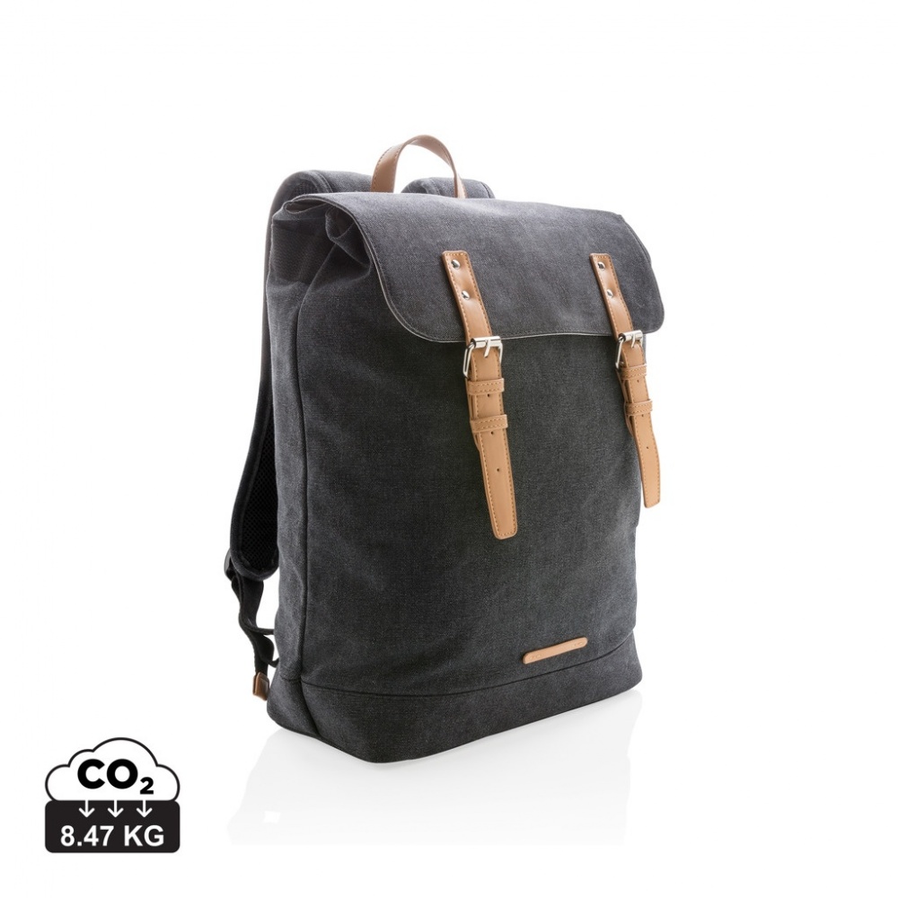 Logotrade promotional product picture of: Canvas laptop backpack PVC free