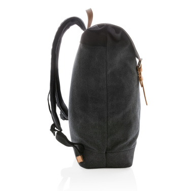 Logo trade corporate gifts image of: Canvas laptop backpack PVC free
