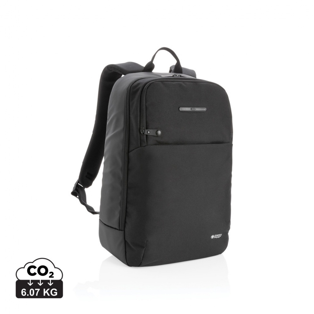 Logotrade promotional products photo of: Swiss Peak laptop backpack with UV-C steriliser pocket