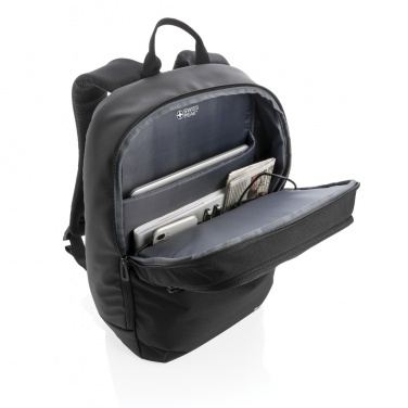 Logotrade promotional item picture of: Swiss Peak laptop backpack with UV-C steriliser pocket