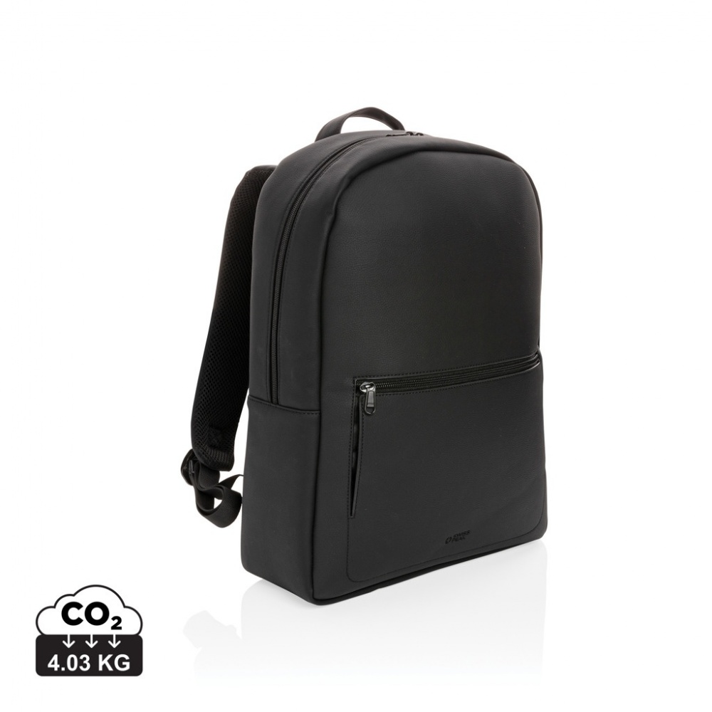 Logo trade promotional merchandise image of: Swiss Peak deluxe PU laptop backpack PVC free