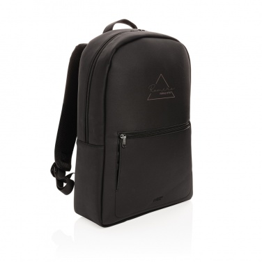 Logo trade promotional giveaway photo of: Swiss Peak deluxe PU laptop backpack PVC free