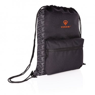 Logotrade promotional merchandise image of: AWARE™ RPET Reflective drawstring backpack