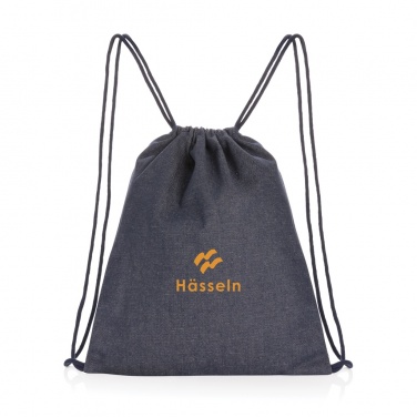 Logo trade promotional items image of: Impact AWARE™ recycled denim drawstring backpack