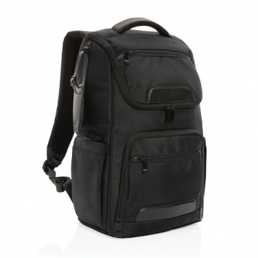 Logo trade business gift photo of: Swiss Peak AWARE™ RPET Voyager 15.6" laptop backpack