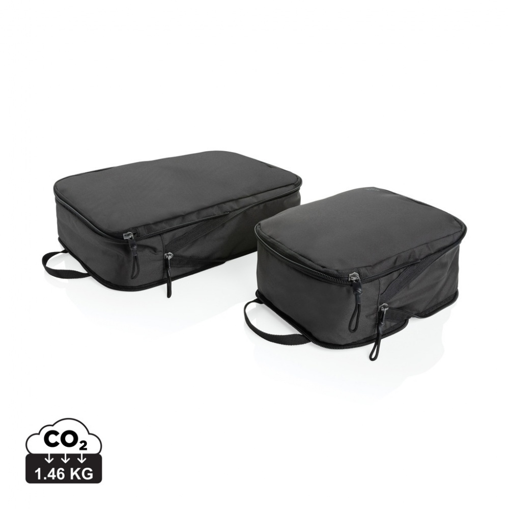 Logo trade promotional products picture of: Swiss Peak Ridge AWARE™ RPET compression travel cubes 2pc