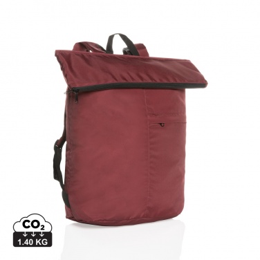 Logo trade promotional giveaway photo of: Dillon AWARE™ RPET lightweight foldable backpack