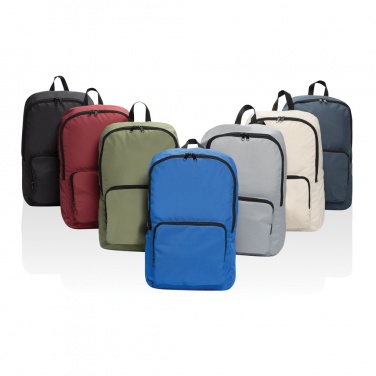 Logo trade promotional gifts image of: Dillon AWARE™ RPET foldable classic backpack