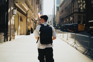 Logotrade corporate gift image of: Armond AWARE™ RPET 15.6 inch deluxe laptop backpack
