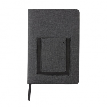 Logo trade business gift photo of: Deluxe A5 Notebook with phone pocket