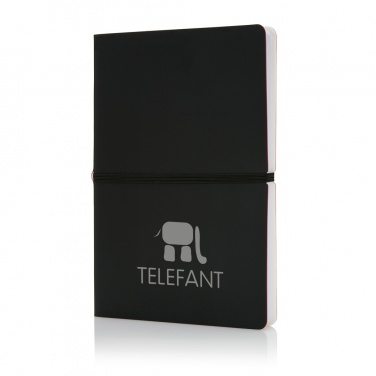 Logo trade promotional products image of: Deluxe softcover A5 notebook