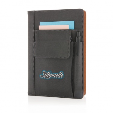 Logo trade promotional items image of: Notebook with phone pocket