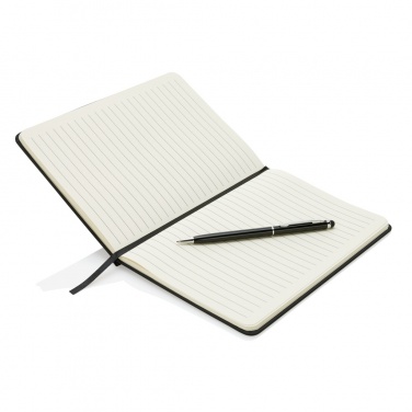 Logotrade promotional merchandise photo of: Standard hardcover PU A5 notebook with stylus pen