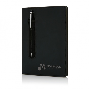 Logotrade business gift image of: Standard hardcover PU A5 notebook with stylus pen