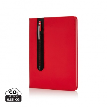 Logo trade corporate gift photo of: Standard hardcover PU A5 notebook with stylus pen