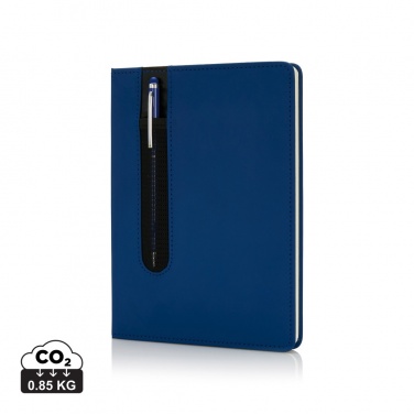 Logo trade promotional gift photo of: Standard hardcover PU A5 notebook with stylus pen