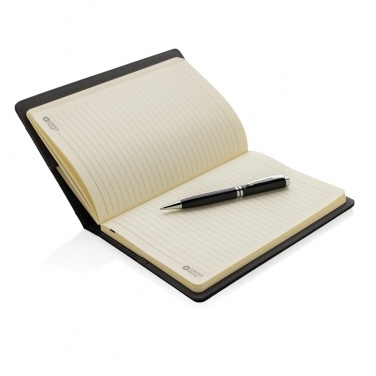 Logo trade corporate gifts image of: Refillable notebook and pen set