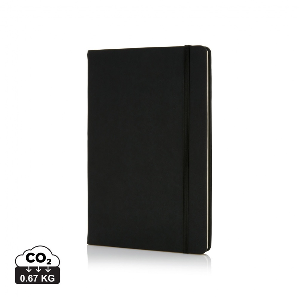 Logo trade promotional products image of: Deluxe hardcover PU A5 notebook