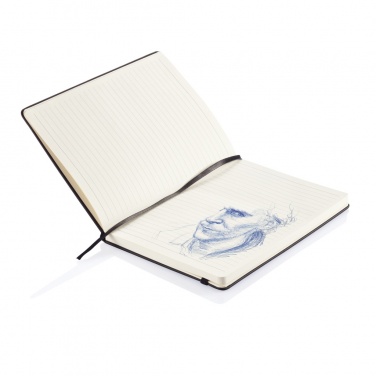 Logo trade advertising product photo of: Deluxe hardcover PU A5 notebook