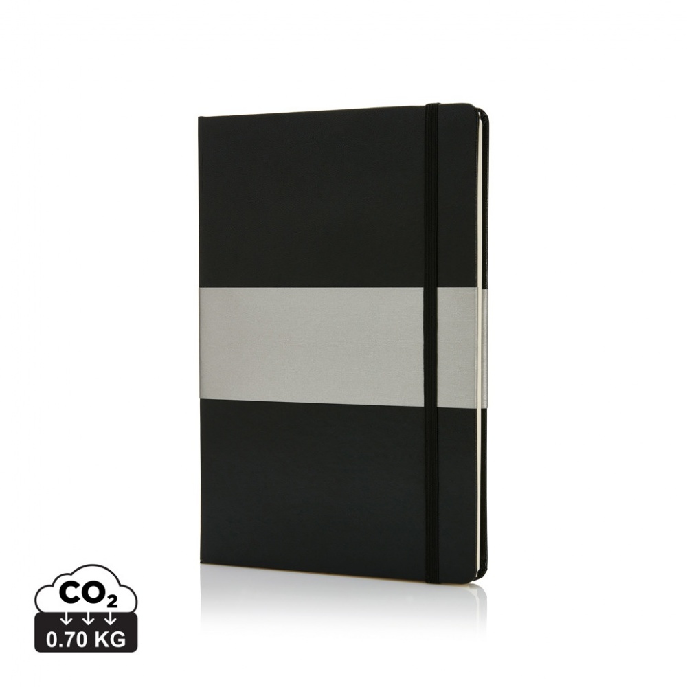 Logo trade promotional gift photo of: Deluxe hardcover A5 notebook