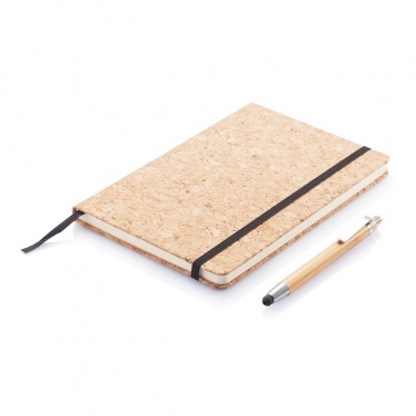 Logotrade corporate gifts photo of: A5 notebook with bamboo pen including stylus