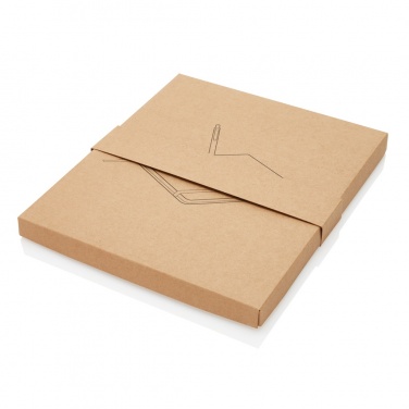 Logo trade promotional gifts image of: A5 notebook with bamboo pen including stylus