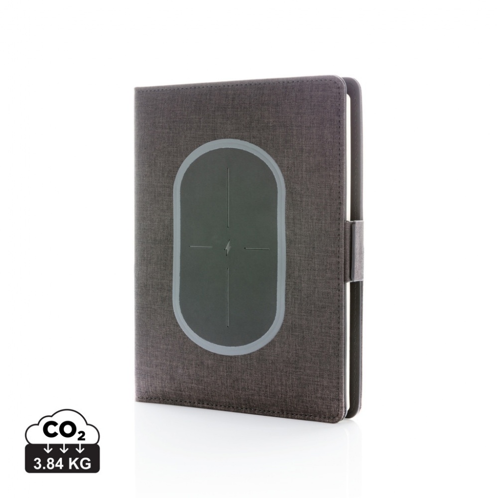 Logo trade promotional products image of: Air 5W wireless charging notebook cover A5