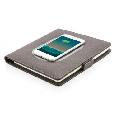 Logo trade corporate gifts image of: Air 5W wireless charging notebook cover A5
