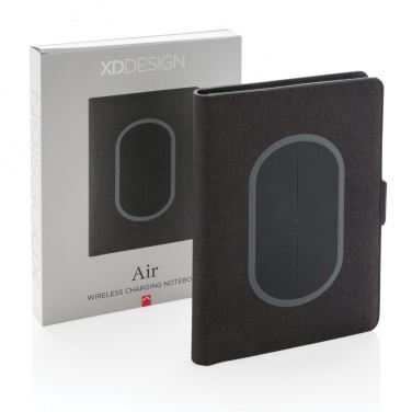 Logo trade promotional giveaways picture of: Air 5W wireless charging notebook cover A5