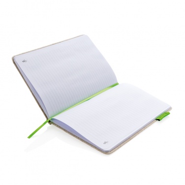 Logo trade promotional gifts picture of: A5 jute notebook