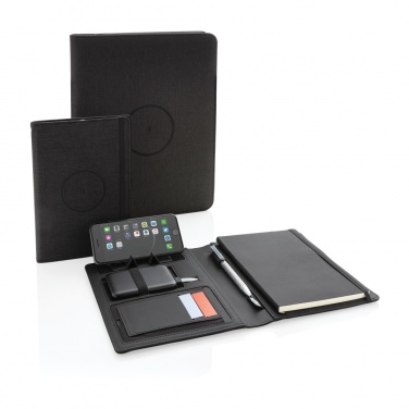 Logo trade business gifts image of: Air 5W wireless charging refillable journal cover A5
