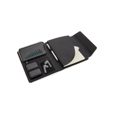Logotrade promotional merchandise image of: Fiko wireless charging A5 portfolio with powerbank