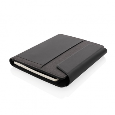 Logo trade business gifts image of: Fiko wireless charging A5 portfolio with powerbank