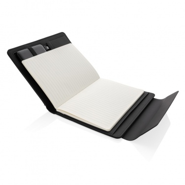 Logo trade promotional products picture of: Fiko wireless charging A5 portfolio with powerbank