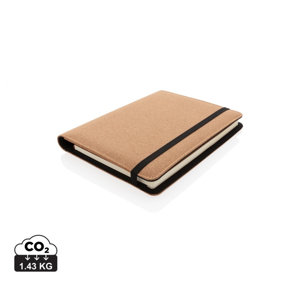 Logotrade advertising products photo of: Deluxe cork portfolio A5 with pen