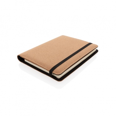 Logo trade promotional giveaways image of: Deluxe cork portfolio A5 with pen