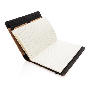 Logo trade promotional giveaways image of: Deluxe cork portfolio A5 with pen